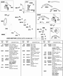 Armatures Wires Diagram and Parts List for  Briggs and Stratton Engine